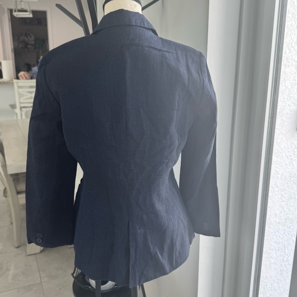Zara Basic Collection Dark Blue Blazer - image 2